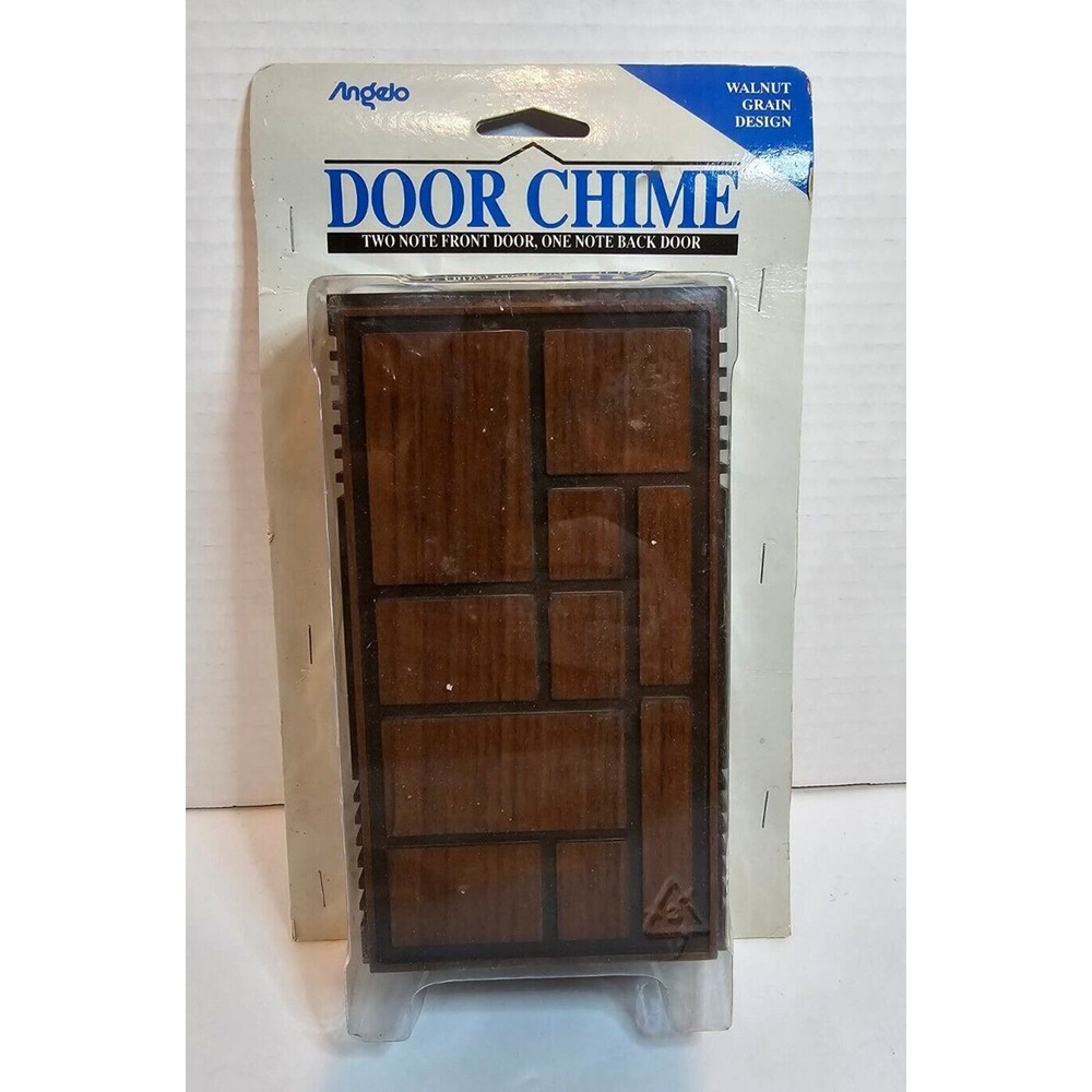 Angelo 76001 Door Chime New Two Note Front One Note Back Door WALNUT GRAIN 19BB2